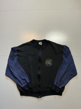 Vintage 1988 80s Body Glove Made In
USA Plaid Sleeve Zip Surf Skate Jacket